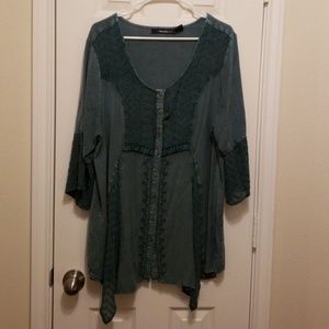 Embroidered Green Tunic